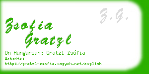 zsofia gratzl business card