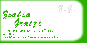 zsofia gratzl business card